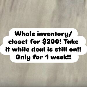 Closet Inventory Sale